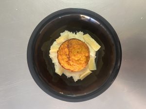 Sformatino di zucca con crema al parmigiano